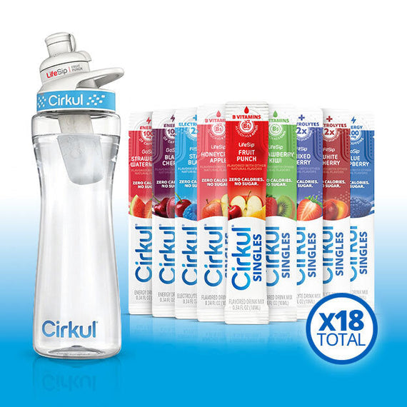 22oz. Plastic Bottle & LifeSip® Fruit Punch J5